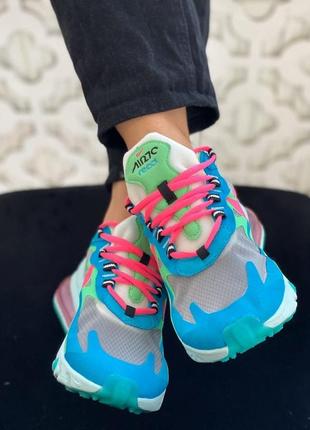 Кроссовки nike air max 270 react "blue lagoon"9 фото