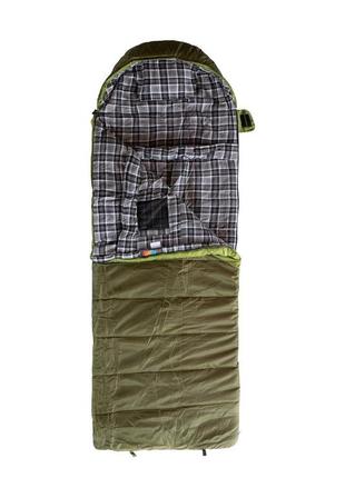Спальный мешок tramp kingwood regular одеяло правый 220/80 олива спальник туристический походный зимний с капю