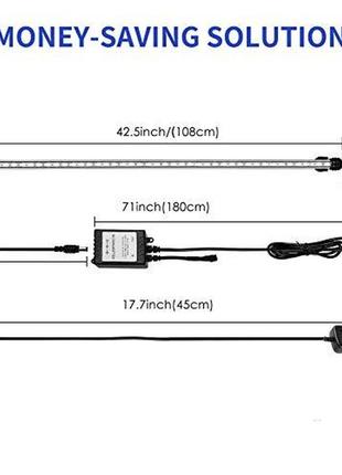 Docean 108см светодиодный аквариумный свет, 14,8 вт погружной лампа освещение с пультом ду подсветка аквариума7 фото