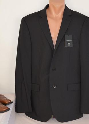 Брендовый черный шерстяной пиджак жакет блейзер с карманами lindbergh этикетка6 фото