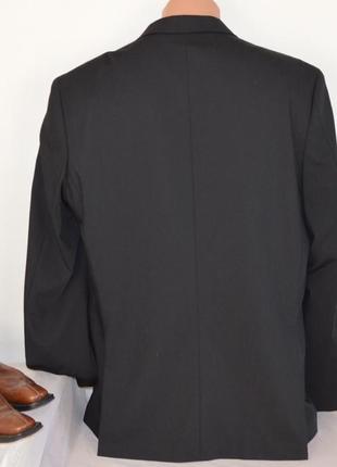 Брендовый черный шерстяной пиджак жакет блейзер с карманами lindbergh этикетка7 фото