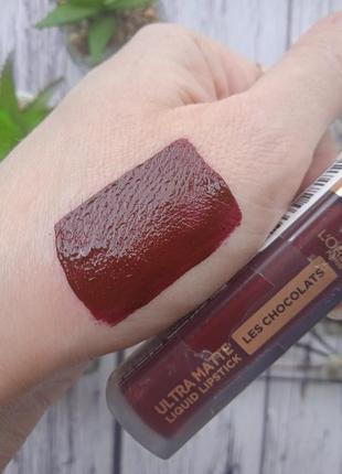 Жидкая матовая помада l'oreal paris les chocolats ultra matte liquid lipstick тон 8683 фото