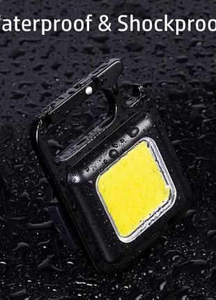 Многофункциональный мощный аккумуляторный фонарик led mini x80. фонарик брелок, магнит, карабин, открывашка