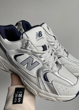 Жіночі кросівки new balance 530 white silver leather