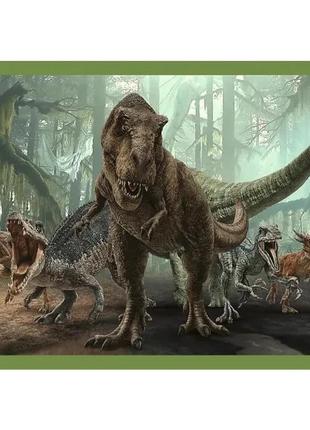 Пазлы картонные 3-4 года "угрожающие динозавры" мир динозавров 4в1 тм "trefl" польша (34607)6 фото