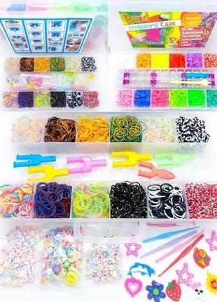 Набор для плетения из резинок fashion loom bands set 2-х ярусный 7200 резинок с аксессуарами4 фото