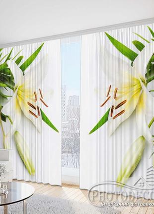 Фото шторы "белая лилия" - любой размер. читаем описание!