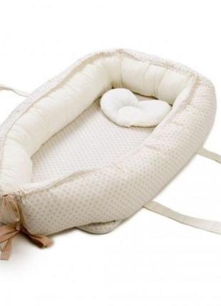 Кокон для новорожденных верес sleepyhead beige (450.04)1 фото