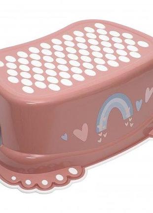 Підставка для ніг tega baby метео з протиковзкою гумою рожевий (me-006-123)
