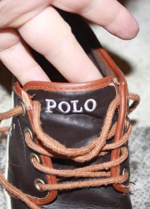 Кожаные туфли на мальчика polo ralph lauren оригинал размер  32,54 фото