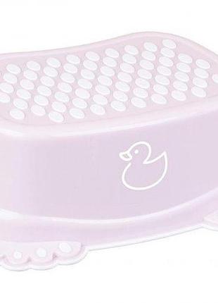 Підставка для ніг tega baby качечка з протиковзкою гумою рожева (dk-006-130)