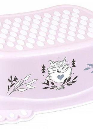 Підставка для ніг tega baby лисичка з протиковзкою гумою рожева (pb-lis-006-130)