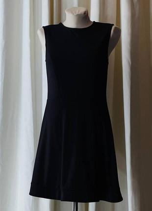 Шикарное черное платье миди