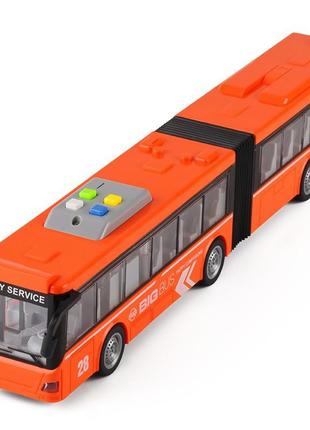 Іграшка автобус із відкривними дверями звукові та світлові ефекти