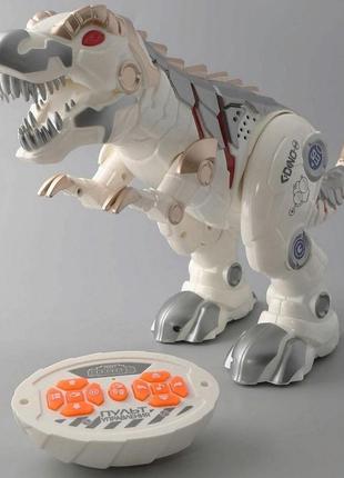Іграшка робот динозавр інтерактивний на радіокеруванні хідіт, річить, світиться, танцюет4 фото