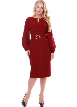 Платье muar екатерина 52 бордовое 0169