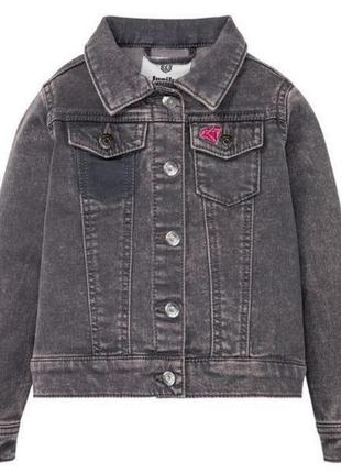 Сіра джинсова куртка для дівчинки pepperts 146/1521 фото