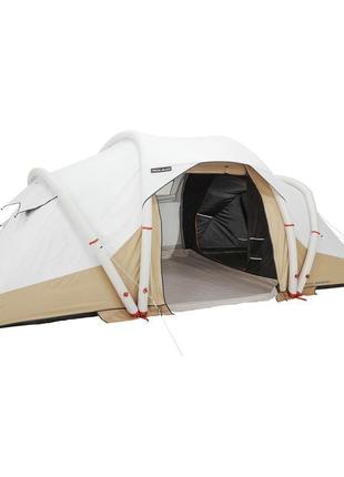 Надувная туристическая палатка с тамбуром quechua air seconds f&b четырехместная двухкомнатная