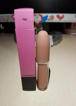 Блеск для губ mac бежевый-супер тон twig 03