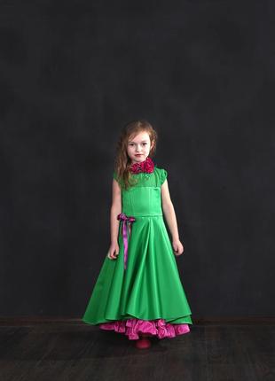 Святкова сукня, зеленое праздничное платье, розмір 166 см