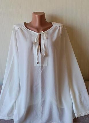 Шикарна біла блуза батал, від janina, р. 22/5xl/50