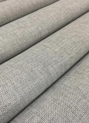 Шторы со структурой льна, светло-серый