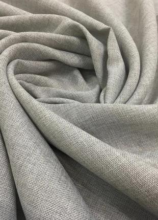 Шторы со структурой льна, светло-серый