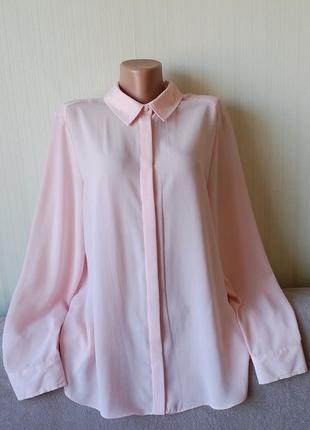 Необычно нежная блуза, благородного пудрового цвета, р. 18