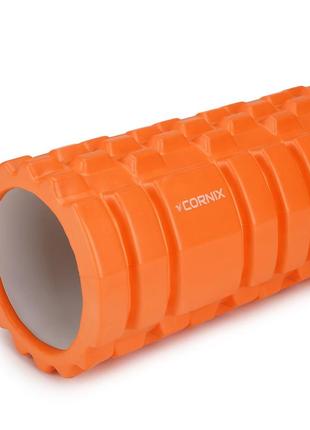 Массажный ролик cornix eva 33 x 14 см (валик, роллер) xr-0033 orange poland4 фото