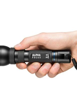 Ліхтар тактичний falcon eye alpha 2.4 (500 lm) focus usb rechargeable (fhh0116)7 фото