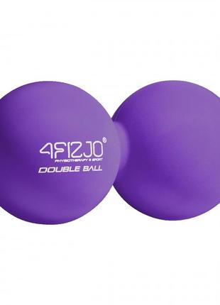 Масажний м'яч подвійний 4fizjo lacrosse double ball 6.5 x 13.5 см 4fj0325 purple poland1 фото