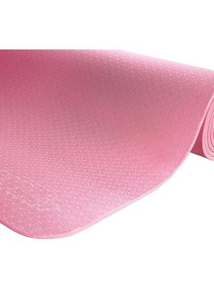 Килимок (мат) для йоги та фітнесу 4fizjo tpe 6 мм 4fj0152 pink poland