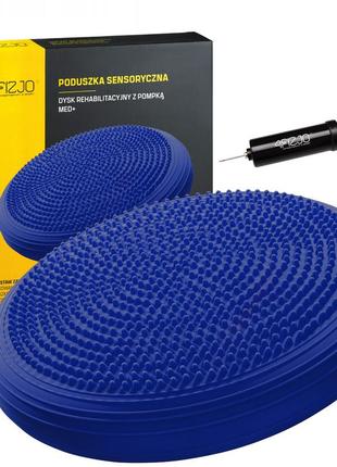 Балансировочная подушка-диск 4fizjo med+ 33 см (сенсомоторная) массажная 4fj0319 blue poland