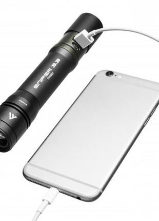 Ліхтар тактичний mactronic sniper 3.3 (1000 lm) focus powerbank usb rechargeable (thh0063)7 фото