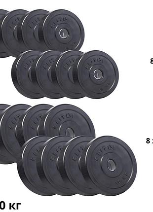 Набір композитних дисків elitum titan 120 кг для гантелей та штанг