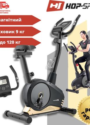 Велотренажер магнітний hop-sport hs-2080 spark чорно-золотистий, кардіотренажер велотренажер для дому до 120 кг