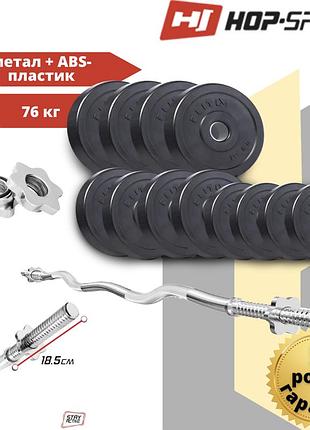 Штанга наборная 76 кг с хромированным грифом гантели, гири, штанги и диски elitum titan 76 кг + штанга