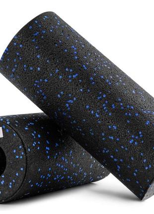 Ролер масажер (валик, ролик) гладкий hop-sport epp 33 см hs-p033yg чорно-синій, пустотілий4 фото