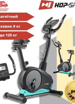 Велотренажер магнітний hop-sport hs-2080 spark чорно-бірюзовий, кардіотренажер велотренажер для дому до 120 кг