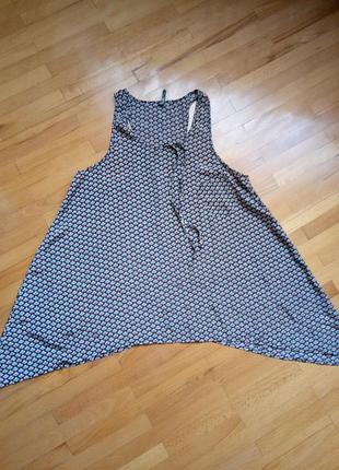 Стильна легка блуза/майка з подовженими боками influence 14-12p.