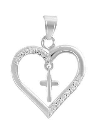 Серебряная подвеска с фианитами (2139041)