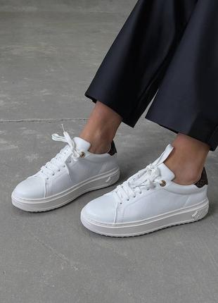 Прекрасные женские кроссовки в стиле louis vuitton time out escale white белые
