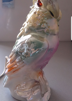 Ночник винтаж светильник фарфор винтажный лампа статуэтка фигурка птицы германия