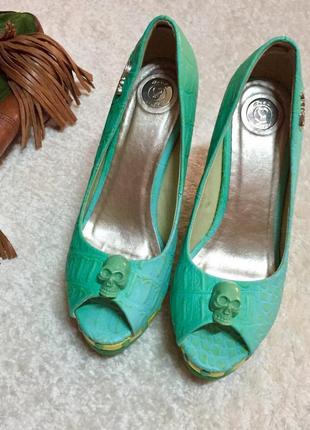 Распродажа🔥 яркие туфли босоножки на танкетке с открытым носком, axel