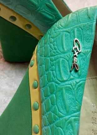 Распродажа🔥 яркие туфли босоножки на танкетке с открытым носком, axel5 фото