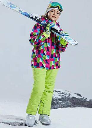 Детская куртка со светоотражающими элементами, зимняя лыжная dr hx-09 размер 144 фото
