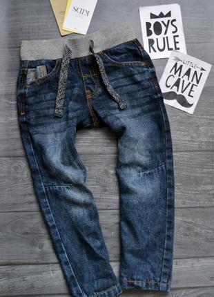 Теплые джинсы на подкладке  m&s 2-3 года1 фото