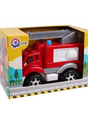 Игрушка машинка пластиковая  пожарная машина технок (в коробке), арт. 5392