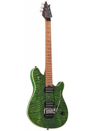 Электрогитара evh wolfgang wg standard wg qm transparent green3 фото