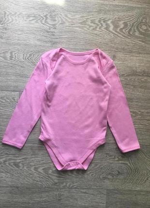 Розовый боди бодик george 18-24 месяца